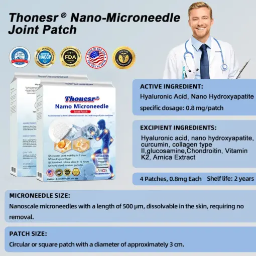 Thonesr® Nano-microneedle joint patch