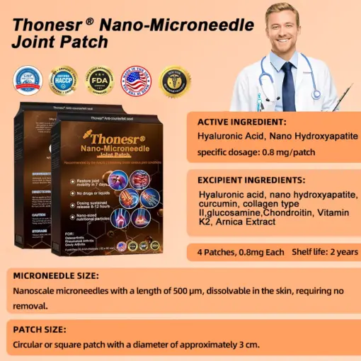 Thonesr® Nano microneedle joint patch